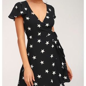 Lulu’s black wrap dress